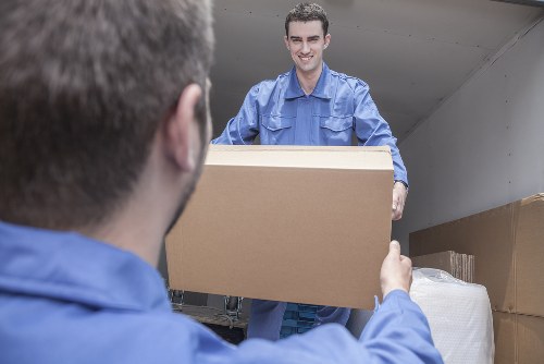 Office removals team planning a move in Chinatown commercial streets