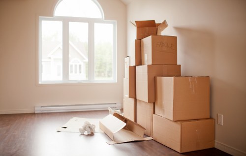 Local moving van service handling a mixed residential and commercial Chinatown relocation