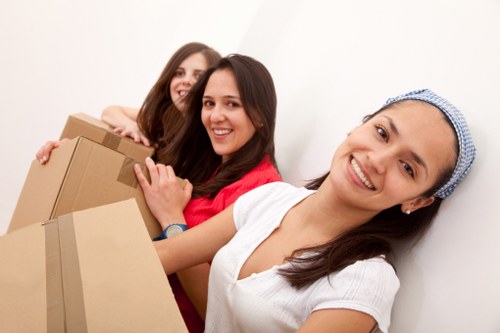 Residential move preparation inside a Chinatown apartment building