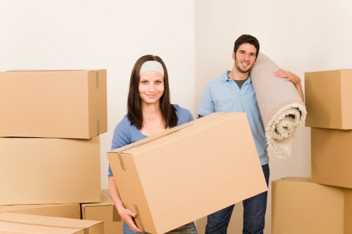 Professional movers loading furniture for a Chinatown relocation