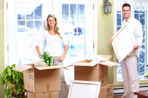 Careful loading of household items for a Chinatown removal